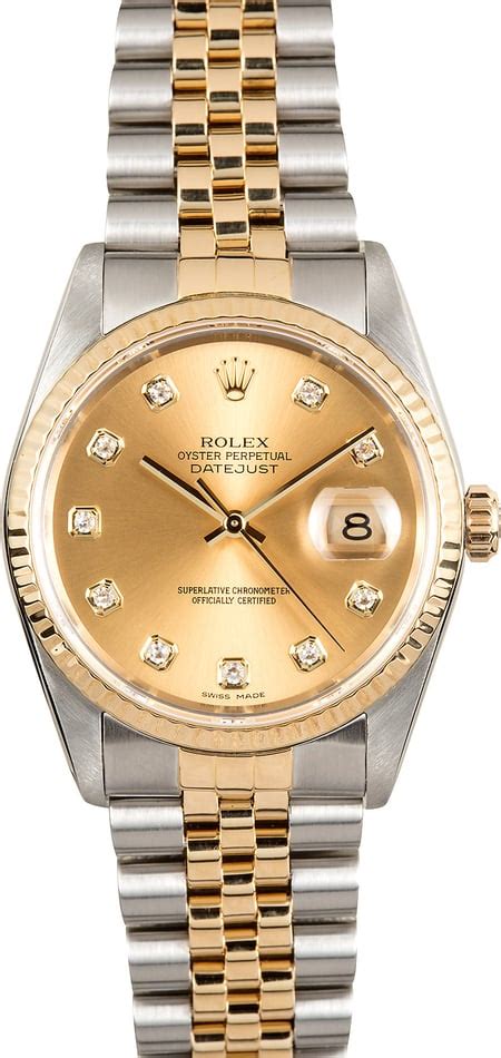 silver rolex datejust champagne dial|Rolex Datejust 36mm 16233.